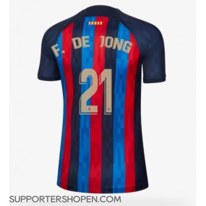 Barcelona Frenkie de Jong #21 Hemma Matchtröja Dam 2022-23 Kortärmad